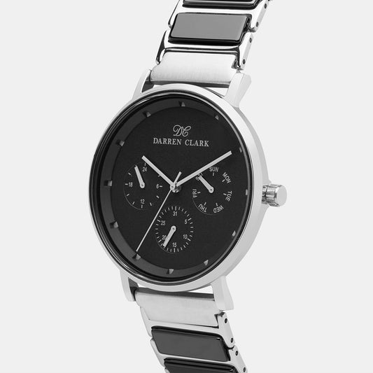 Men Quartz Black Dial Chronograph Ceramic Watch 1006F-C0104 Darren Clark 38 mm Round Quartz watch