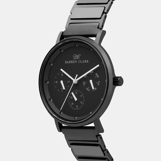 Men Quartz Black Dial Chronograph Ceramic Watch 1006F-C0404 Darren Clark 38 mm Round Quartz watch