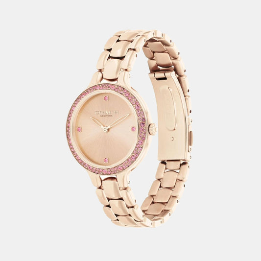 Chelsea Women Quartz Rose Gold Dial Analog Stainless Steel Watch 14504126 Coach 32 mm Round Quartz watch