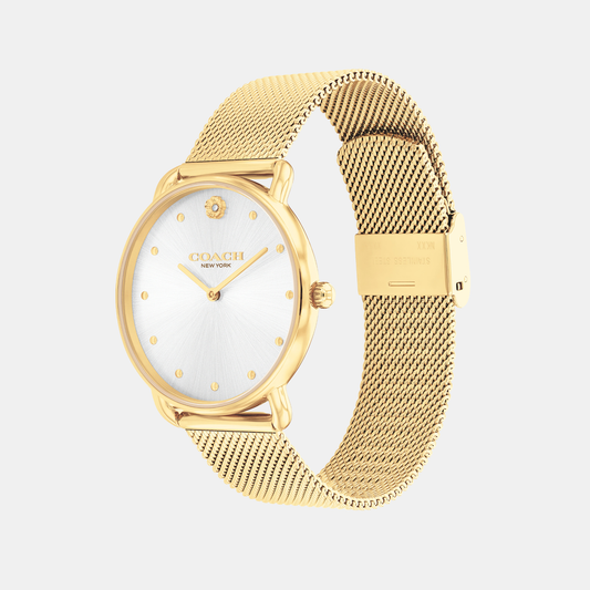 Elliot Women Quartz Silver Dial Analog Stainless Steel Watch 14504208 Coach 36 mm Round Quartz watch