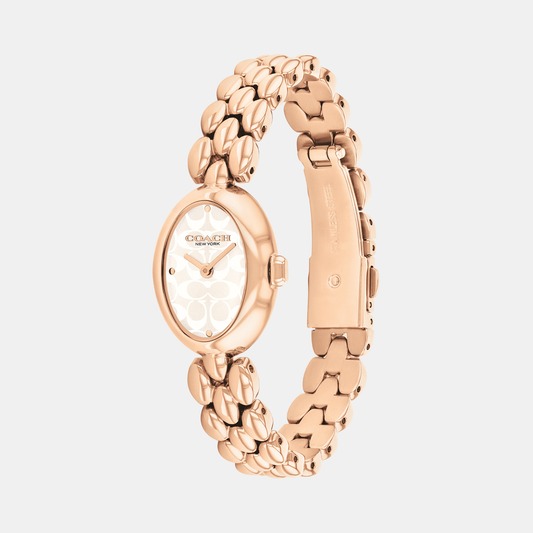 Sammy Women Quartz Silver Dial Analog Stainless Steel Watch 14504437 Coach 30 mm Oval Quartz watch