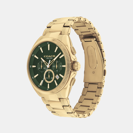 Jackson Men Quartz Green Dial Chronograph Stainless Steel Watch 14602680 Coach 44.15 mm Round Quartz watch
