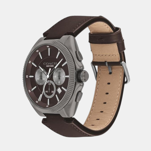 Jackson Men Quartz Brown Dial Chronograph Leather Watch 14602686 Jackson Men Quartz Brown Dial Chronograph Leather Watch 14602686