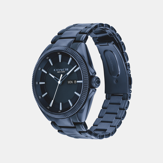 Jackson Men Quartz Blue Dial Analog Stainless Steel Watch 14602689 Coach 44.15 mm Round Quartz watch