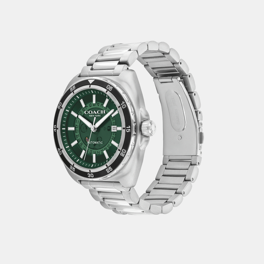 Charter Men Automatic Green Dial Analog Stainless Steel Watch 14602713 Coach 44 mm Round Automatic watch