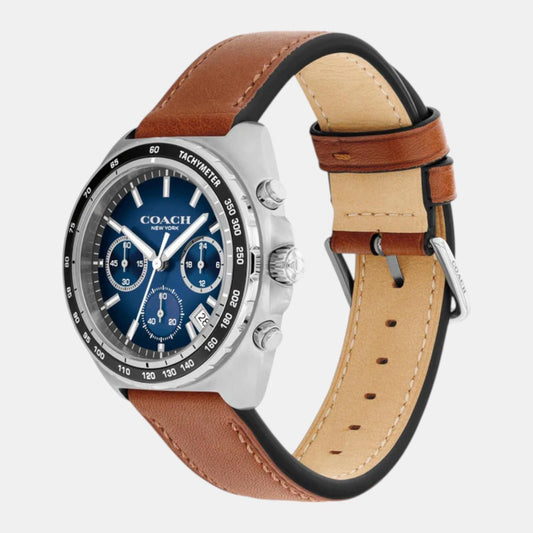 Charter Men Quartz Blue Dial Chronograph Leather Watch 14602741 Charter Men Quartz Blue Dial Chronograph Leather Watch 14602741