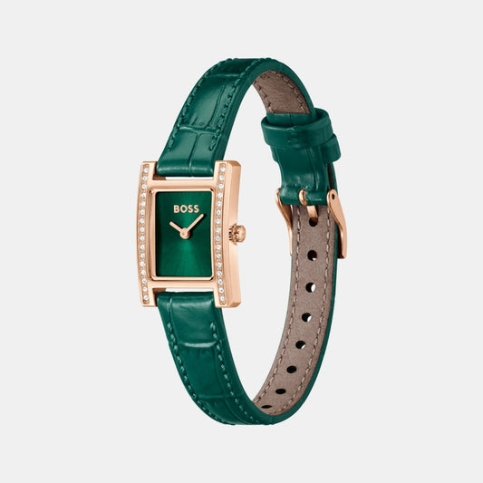 Lucy Precious Women Quartz Green Dial Analog Leather Watch 1502814 Lucy Precious Women Quartz Green Dial Analog Leather Watch 1502814