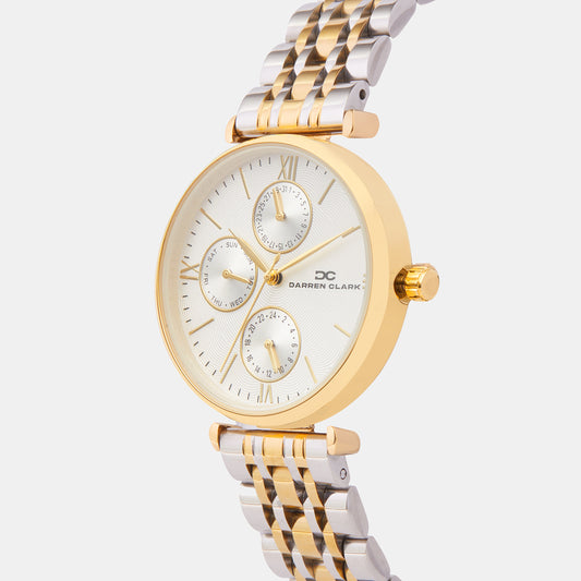 Women Quartz Silver Dial Multi-Function Metal Watch 2003D-M0203 Darren Clark 32 mm Round Quartz watch