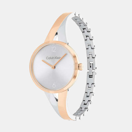 Joyful Women Quartz Silver Dial Analog Stainless Steel Watch 25100028 Calvin Klein 30 mm Round Quartz watch