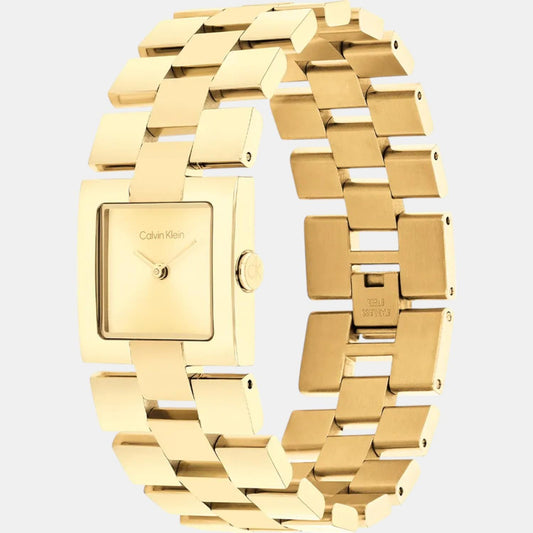 Ck Meridian Women Quartz Thin Gold Dial Analog Stainless Steel Watch 25100089 Ck Meridian Women Quartz Thin Gold Dial Analog Stainless Steel Watch 25100089