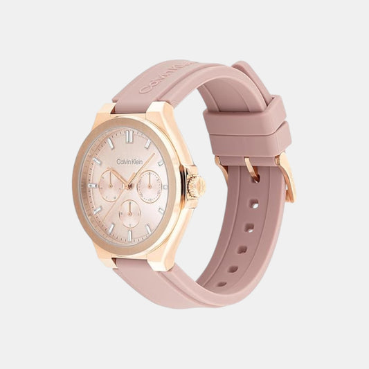 Vibrancy Women Quartz Blush Dial Multi-Function Leather Watch 25100108 Vibrancy Women Quartz Blush Dial Multi-Function Leather Watch 25100108