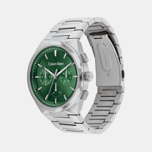 Distinguish Men Quartz Dark Green Dial Multi-Function Stainless Steel Watch 25200441 Calvin Klein 44 mm Round Quartz watch