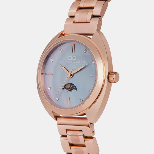 Women Quartz Sea Blue Mother Of Pearl Dial Analog Metal Watch 2011C-M0317 Women Quartz Sea Blue Mother Of Pearl Dial Analog Metal Watch 2011C-M0317