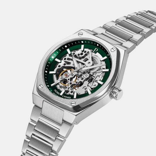 Copilote Men Automatic Silver & Green Dial Analog Stainless Steel Watch 308G171 Copilote Men Automatic Silver & Green Dial Analog Stainless Steel Watch 308G171