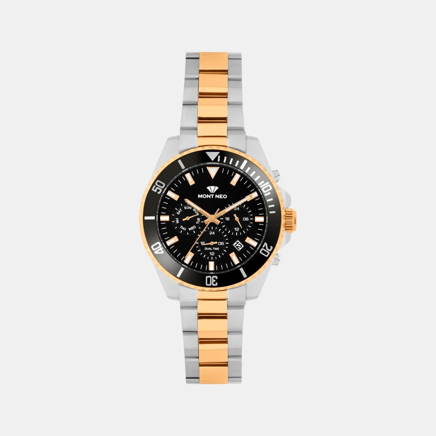 Mont Neo Men Black Stainless Steel Watch 3508M-M1304 – Just In Time