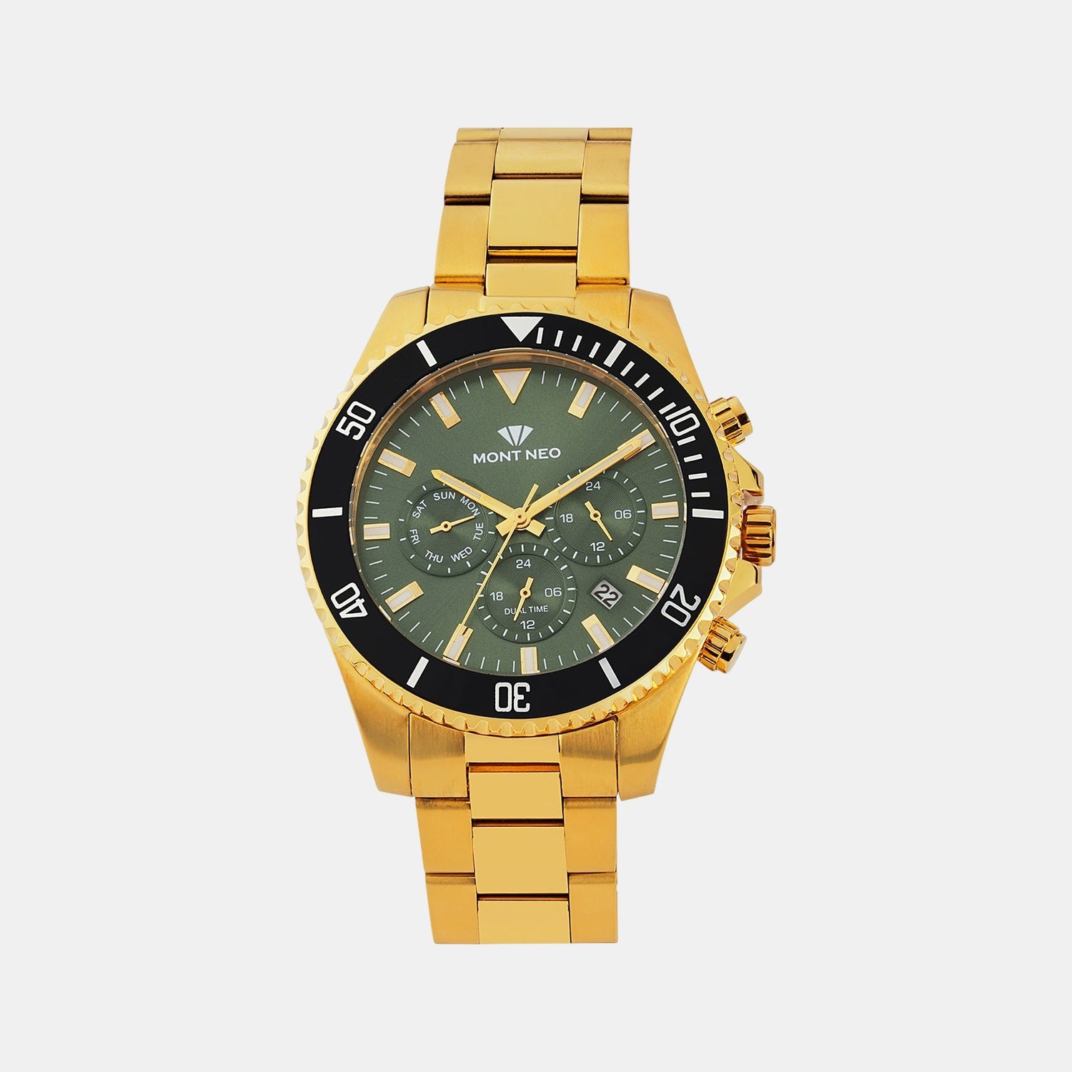 Mont Neo Men Green Metal Watch 3508M-M2214 – Just In Time