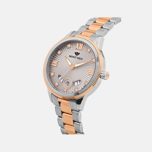 Women Quartz Grey Dial Analog Stainless Steel Watch 4506E-M1315 Women Quartz Grey Dial Analog Stainless Steel Watch 4506E-M1315