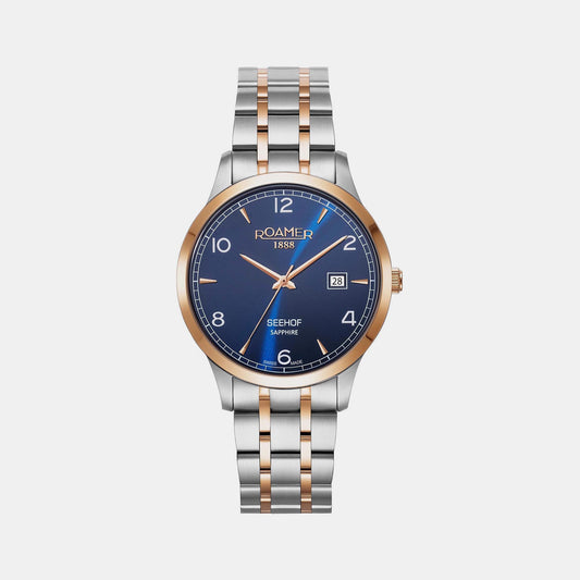 Seehof Men Quartz Blue Dial Analog Stainless Steel Watch 509833 49 44 20 Seehof Men Quartz Blue Dial Analog Stainless Steel Watch 509833 49 44 20