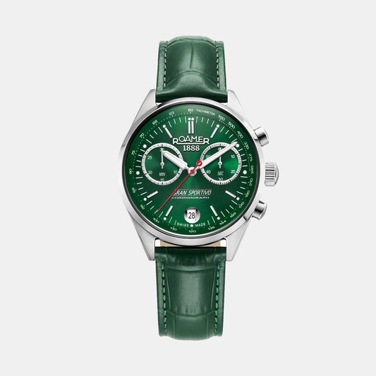 Gran Sportivo Men Quartz Green Sunray Dial Chronograph Stainless Steel Watch 978818 41 75 20 Gran Sportivo Men Quartz Green Sunray Dial Chronograph Stainless Steel Watch 978818 41 75 20
