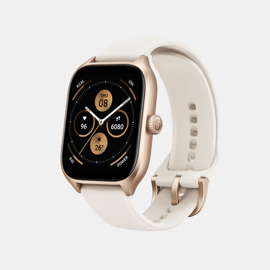 Unisex Processor Misty White Dial Amoled Silicone Watch GTS 4 WHITE Unisex Processor Misty White Dial Amoled Silicone Watch GTS 4 WHITE