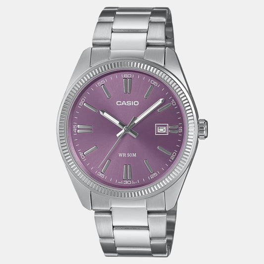 Enticer Men Quartz Purple Dial Analog Stainless Steel Watch A2368 Enticer Men Quartz Purple Dial Analog Stainless Steel Watch A2368