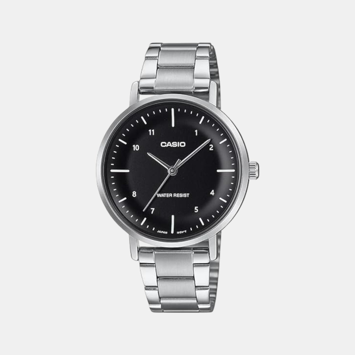 Casio Enticer Women Black Stainless Steel Watch A2421 – Just In Time