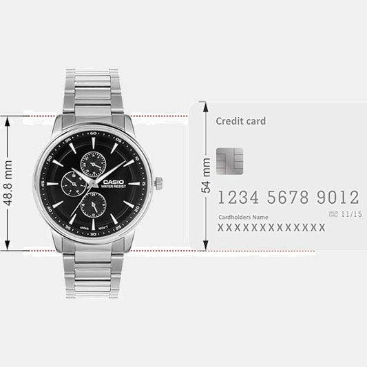 Enticer Men Quartz Black Dial Analog Stainless Steel Watch A2458 Enticer Men Quartz Black Dial Analog Stainless Steel Watch A2458