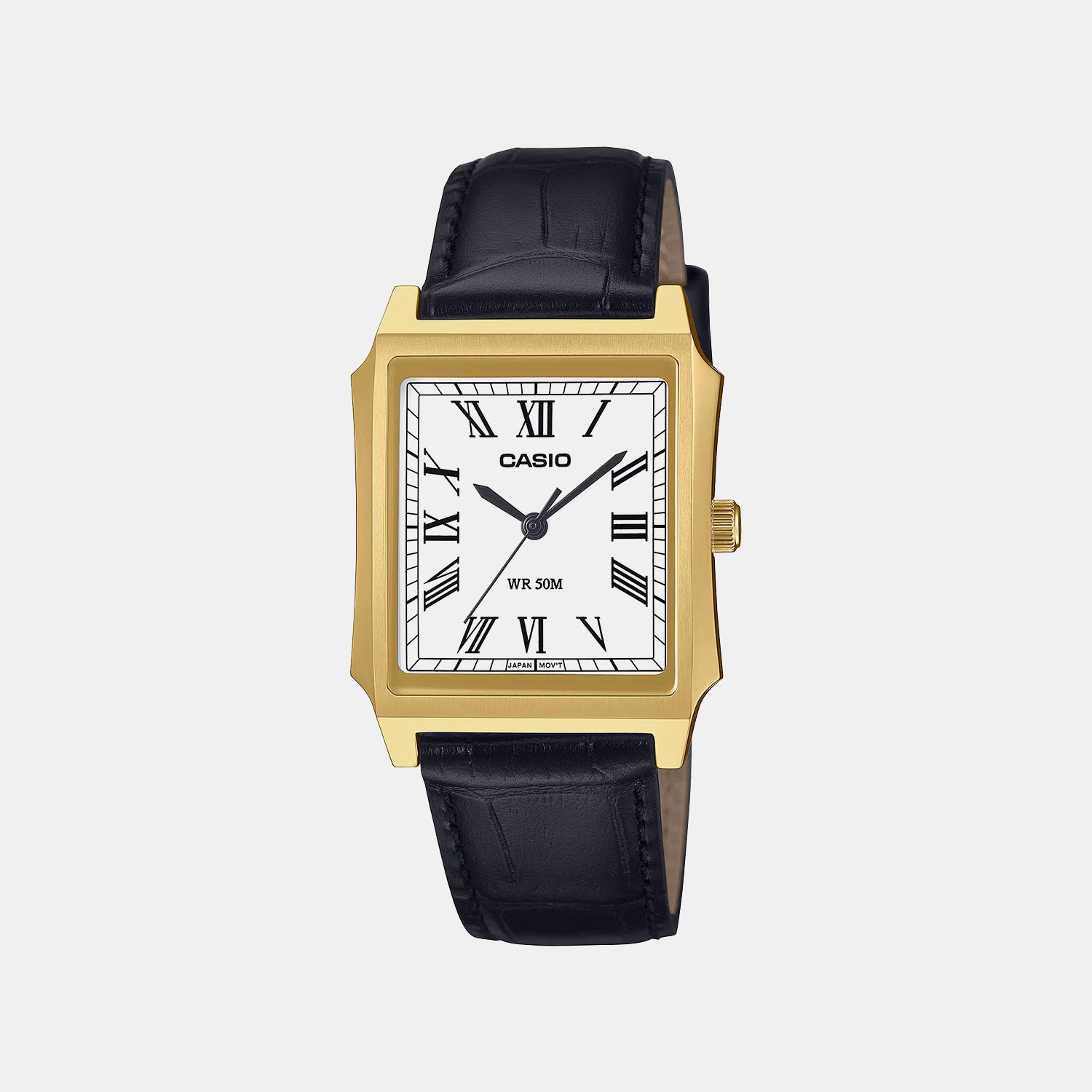 Casio Enticer Men White Leather Watch A2473 – Just In Time Trading