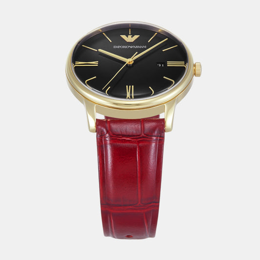 Men Quartz Black Dial Analog Leather Watch AR11673 Men Quartz Black Dial Analog Leather Watch AR11673