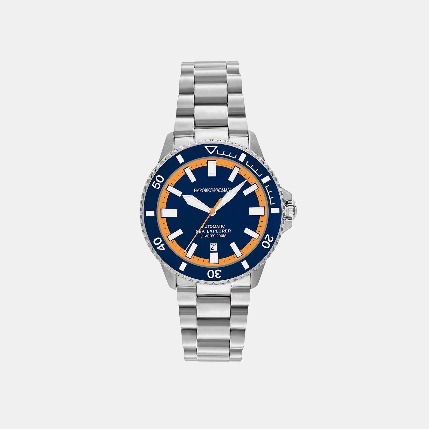 Emporio Armani Sea Explorer Blue Dial Silver Steel Strap Watch for Men - AR60090 main image 0