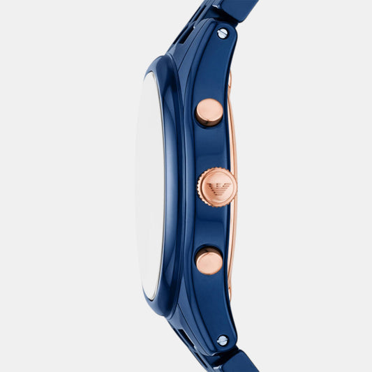 Men Quartz Blue Dial Chronograph Ceramic Watch AR70016 Men Quartz Blue Dial Chronograph Ceramic Watch AR70016