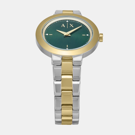 Women Quartz Green Dial Analog Stainless Steel Watch AX5176 Women Quartz Green Dial Analog Stainless Steel Watch AX5176