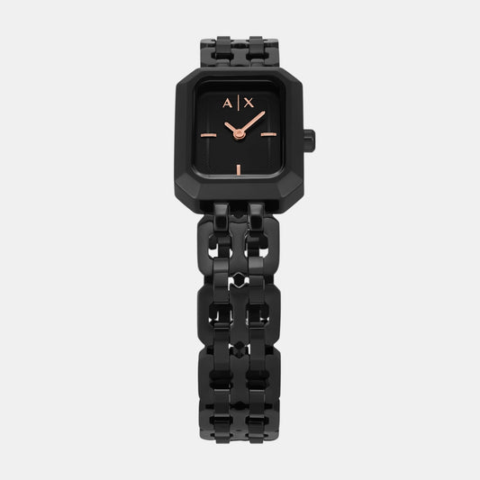 Women Quartz Black Dial Analog Stainless Steel Watch AX5813 Women Quartz Black Dial Analog Stainless Steel Watch AX5813