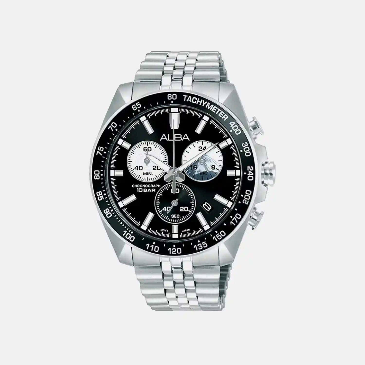 ALBA Men Black Chronograph Watch AX7025X1 – Just In Time