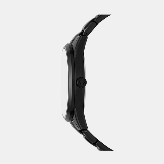 Na Men Quartz Black Dial Multi-Function Stainless Steel Watch AX7160SET Armani Exchange 42 mm Round Quartz watch