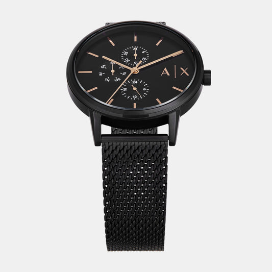 Men Quartz Black Dial Chronograph Stainless Steel Watch AX7162SET Men Quartz Black Dial Chronograph Stainless Steel Watch AX7162SET