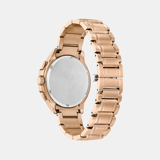 BI Men Eco-Drive Brown Dial Chronograph Stainless Steel Watch BL8163-50X Citizen 43 mm Round Eco-Drive watch