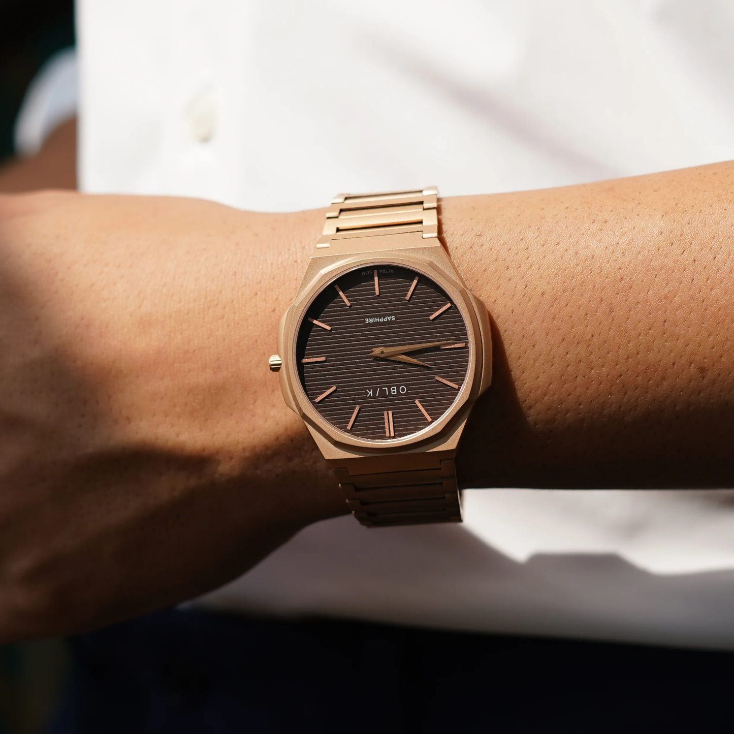 Blade Men Quartz Black Dial Analog Stainless Steel Watch