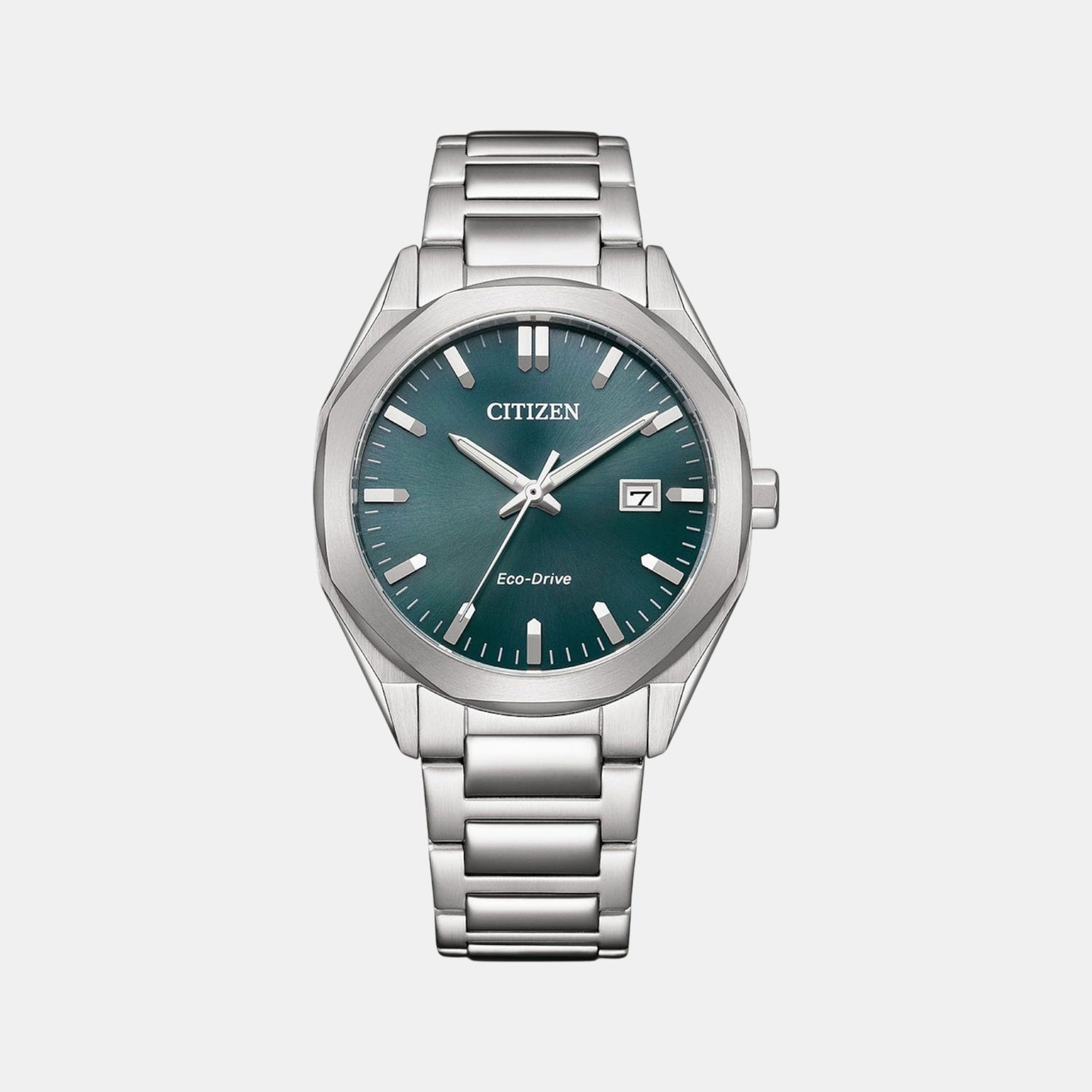 Citizen Eco-Drive Men Green Stainless Steel Watch BM7620-83X