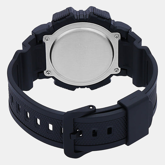 Youth Men Quartz Black Dial Digital Resin Watch D152 Casio 42 mm Round Quartz watch