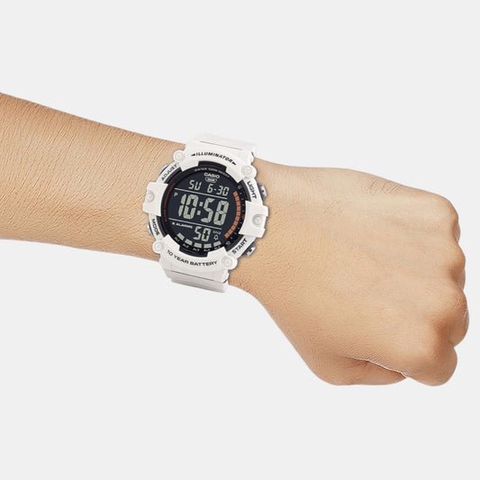 Youth Men Quartz White Dial Digital Resin Watch D320 Youth Men Quartz White Dial Digital Resin Watch D320