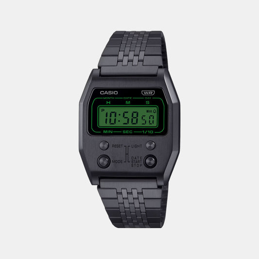 Vintage Unisex Black Digital Stainless Steel Watch D325