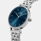 Petite Female Blue Analog Stainless Steel Watch DW00100664K