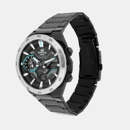 Edifice Men Quartz Black Dial Analog-Digital Stainless Steel Watch ED590 Edifice Men Quartz Black Dial Analog-Digital Stainless Steel Watch ED590