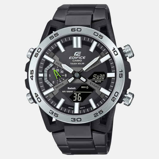 Edifice Men Quartz Black Dial Analog-Digital Stainless Steel Watch ED609 Edifice Men Quartz Black Dial Analog-Digital Stainless Steel Watch ED609