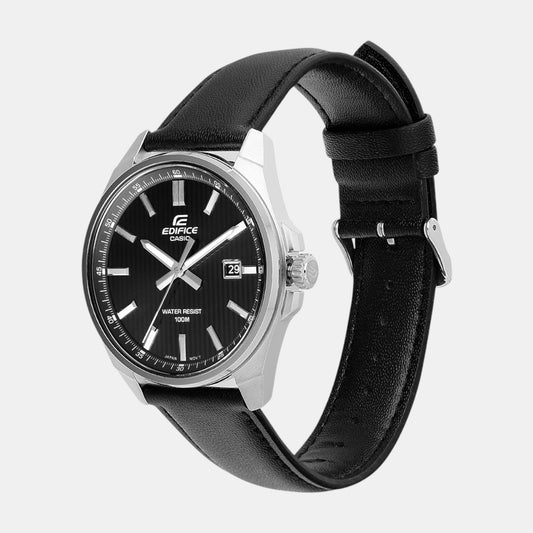 Edifice Men Quartz Black Dial Analog Leather Watch ED621 Edifice Men Quartz Black Dial Analog Leather Watch ED621