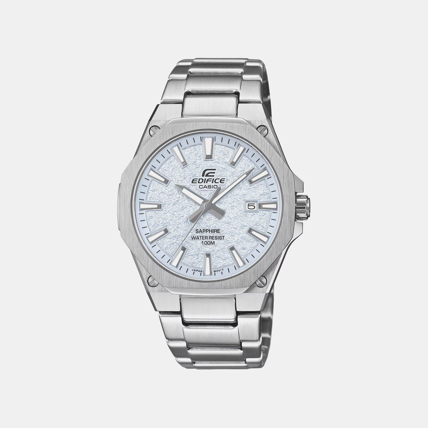 Casio G-Shock Men Light Blue Stainless Steel Watch ED677 – Just In
