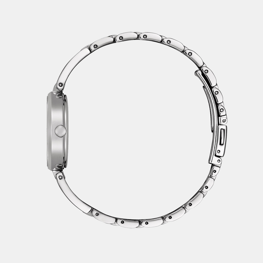 Eco-Drive Women Eco-Drive Light Blue Dial Analog Stainless Steel Watch EM0801-85N Citizen 28 mm Round Eco-Drive watch