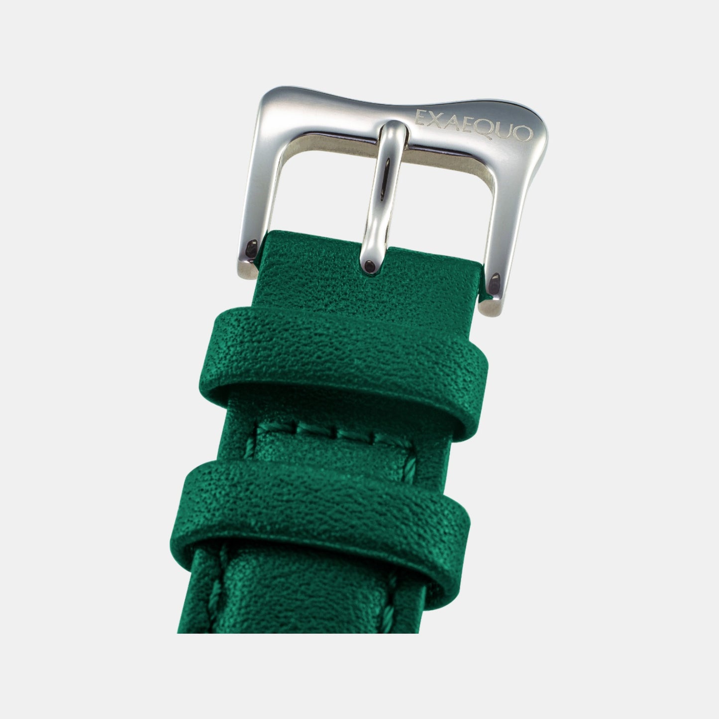 Classic Unisex Quartz Green Dial Analog Leather Watch EX0001.0005