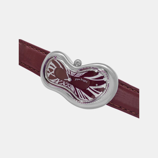 Classic Unisex Quartz Burgundy Dial Analog Leather Watch EX0001.0006 Classic Unisex Quartz Burgundy Dial Analog Leather Watch EX0001.0006